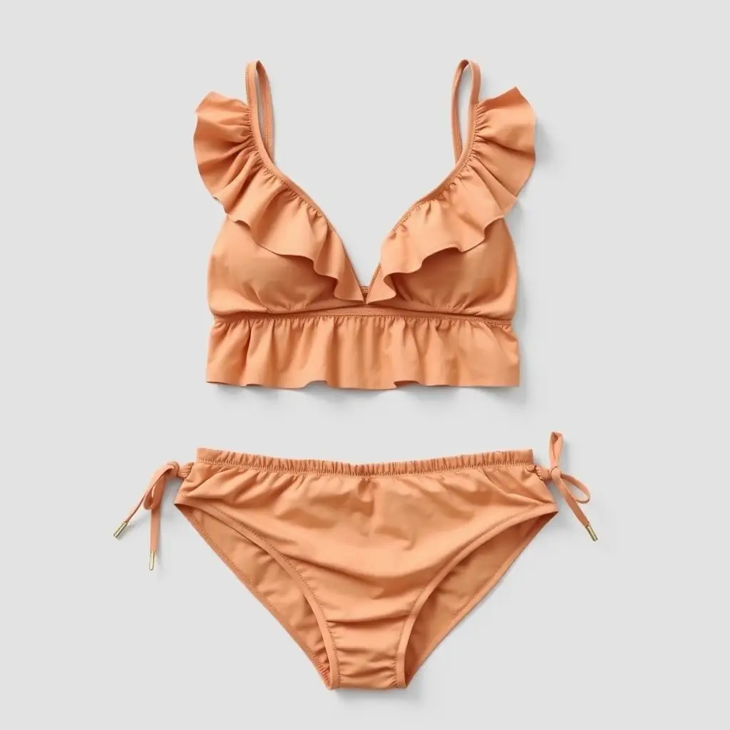 Góra i Dół Bikini z Falbankami