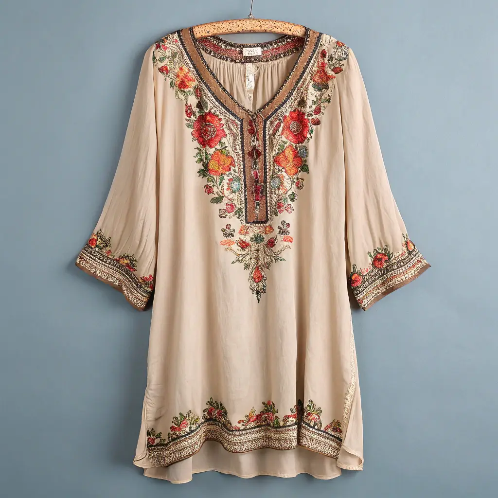 Zwiewna tunika w stylu boho